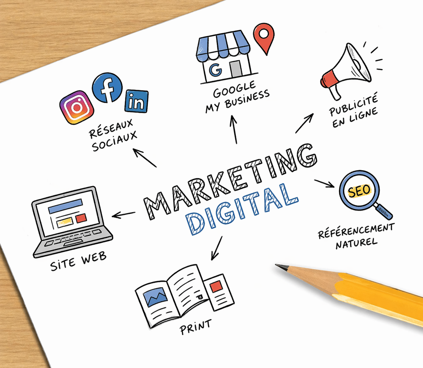 Marketing Digital — sites, SEO, ads, CRM